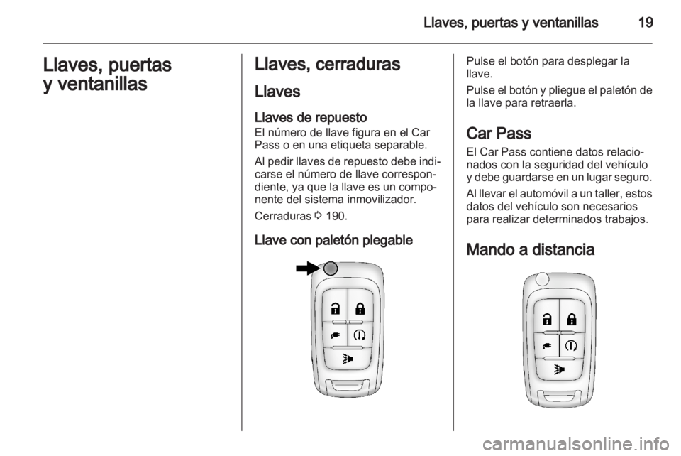 OPEL AMPERA 2012  Manual de Instrucciones (in Spanish) 