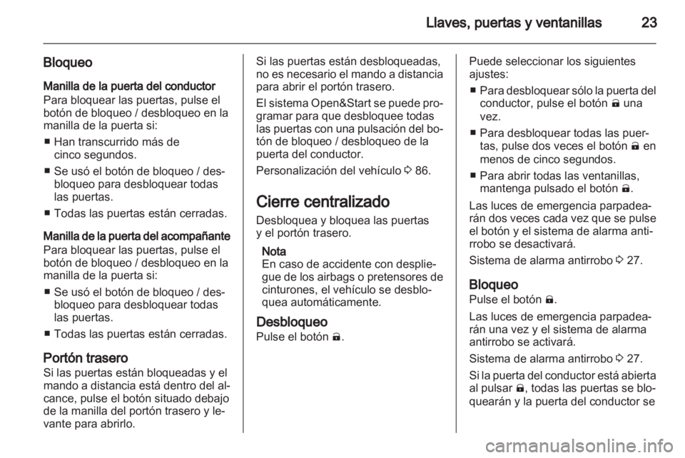 OPEL AMPERA 2012  Manual de Instrucciones (in Spanish) 