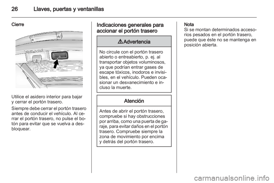 OPEL AMPERA 2012  Manual de Instrucciones (in Spanish) 