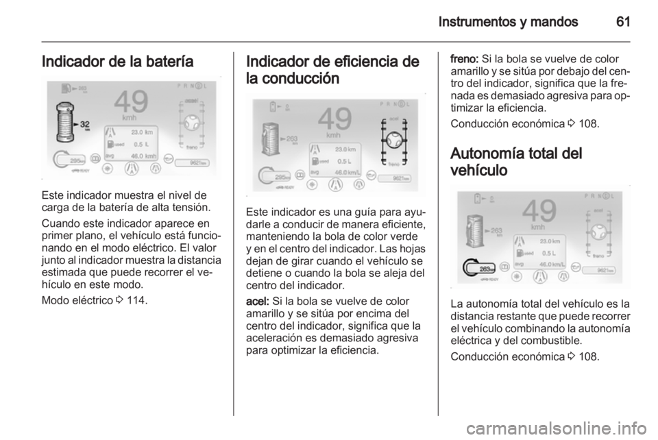 OPEL AMPERA 2012  Manual de Instrucciones (in Spanish) 