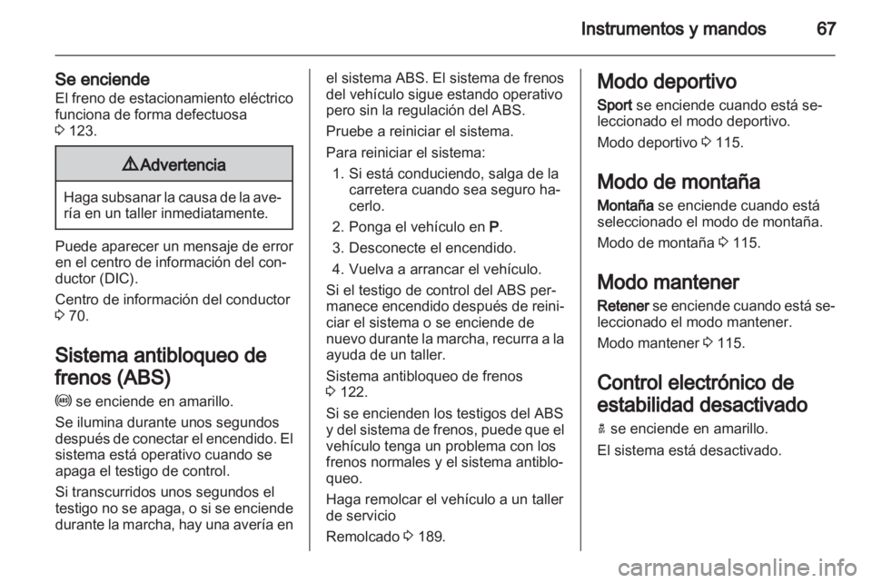 OPEL AMPERA 2012  Manual de Instrucciones (in Spanish) 