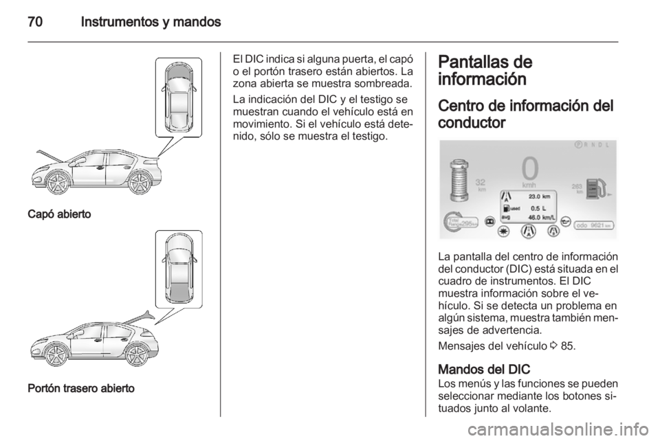 OPEL AMPERA 2012  Manual de Instrucciones (in Spanish) 