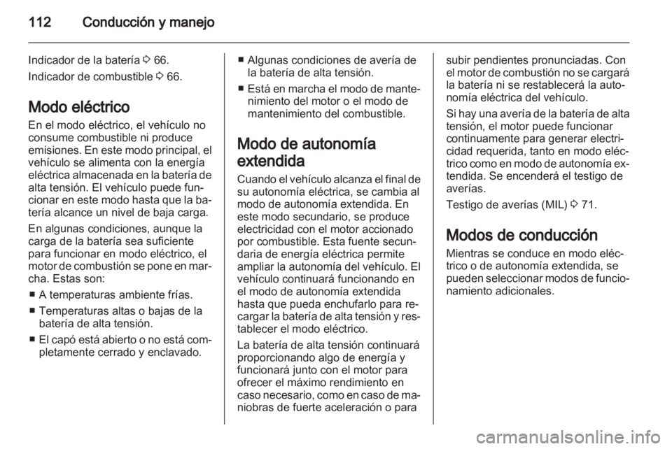 OPEL AMPERA 2012.5  Manual de Instrucciones (in Spanish) 