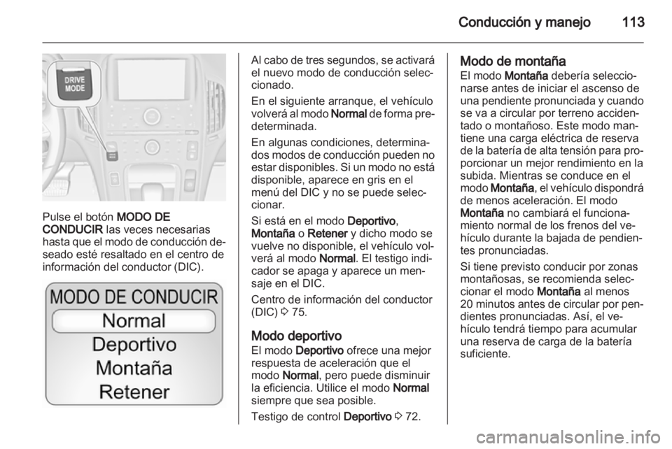 OPEL AMPERA 2012.5  Manual de Instrucciones (in Spanish) 