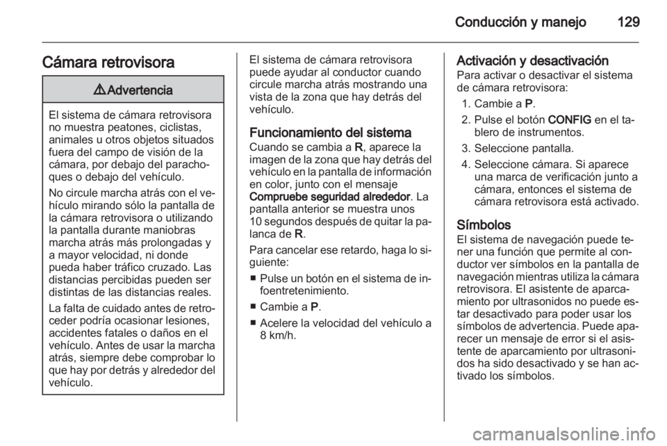 OPEL AMPERA 2012.5  Manual de Instrucciones (in Spanish) 