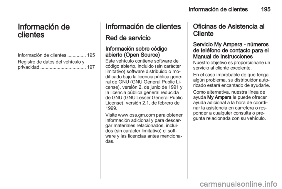 OPEL AMPERA 2012.5  Manual de Instrucciones (in Spanish) 
