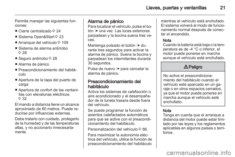 OPEL AMPERA 2012.5  Manual de Instrucciones (in Spanish) 
