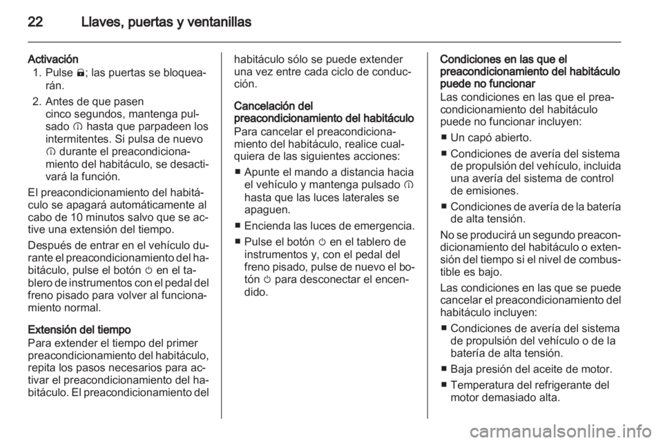 OPEL AMPERA 2012.5  Manual de Instrucciones (in Spanish) 