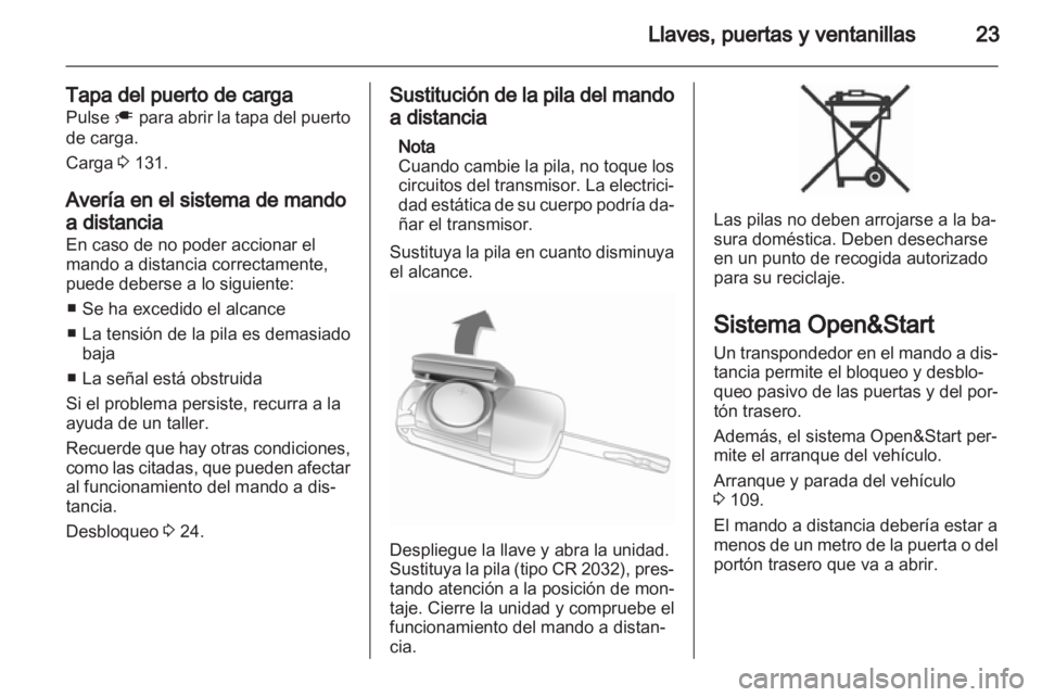 OPEL AMPERA 2012.5  Manual de Instrucciones (in Spanish) 