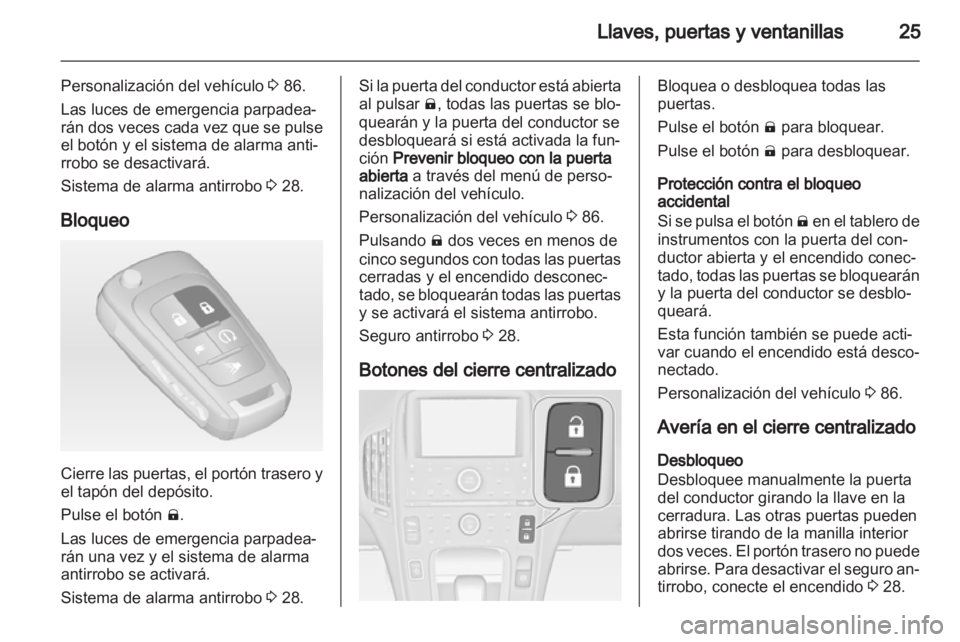 OPEL AMPERA 2012.5  Manual de Instrucciones (in Spanish) 