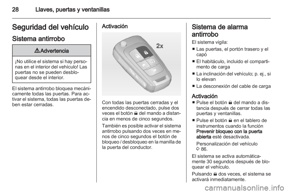 OPEL AMPERA 2012.5  Manual de Instrucciones (in Spanish) 