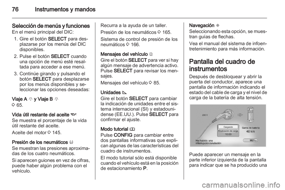 OPEL AMPERA 2012.5  Manual de Instrucciones (in Spanish) 