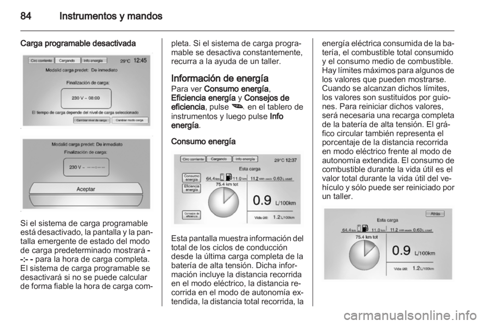 OPEL AMPERA 2012.5  Manual de Instrucciones (in Spanish) 