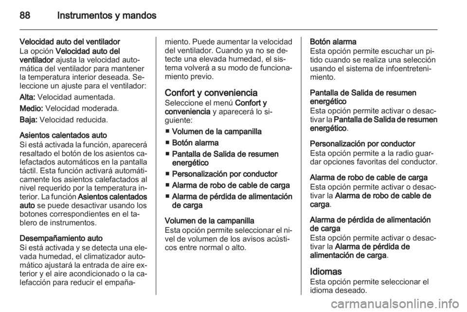 OPEL AMPERA 2012.5  Manual de Instrucciones (in Spanish) 