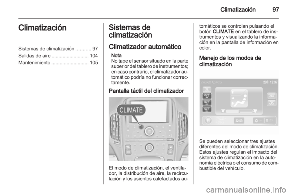 OPEL AMPERA 2012.5  Manual de Instrucciones (in Spanish) 