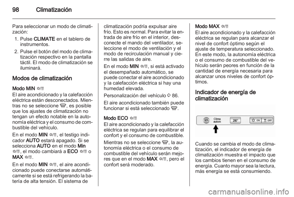OPEL AMPERA 2012.5  Manual de Instrucciones (in Spanish) 