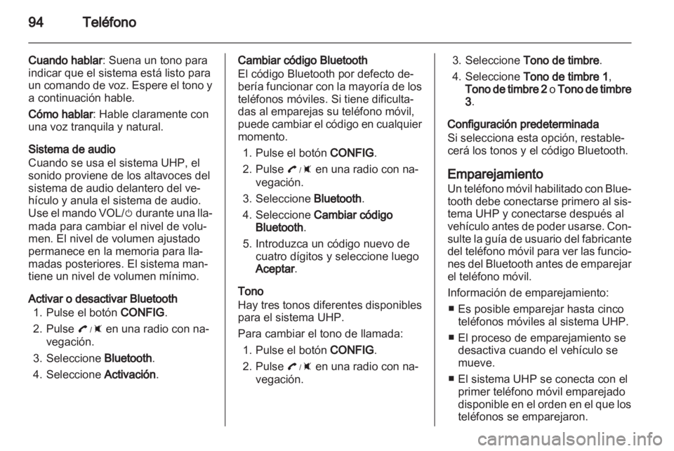 OPEL AMPERA 2013  Manual de infoentretenimiento (in Spanish) 