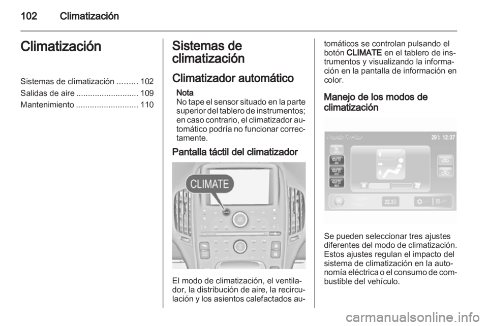 OPEL AMPERA 2013  Manual de Instrucciones (in Spanish) 