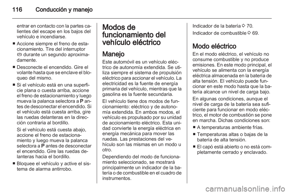 OPEL AMPERA 2013  Manual de Instrucciones (in Spanish) 