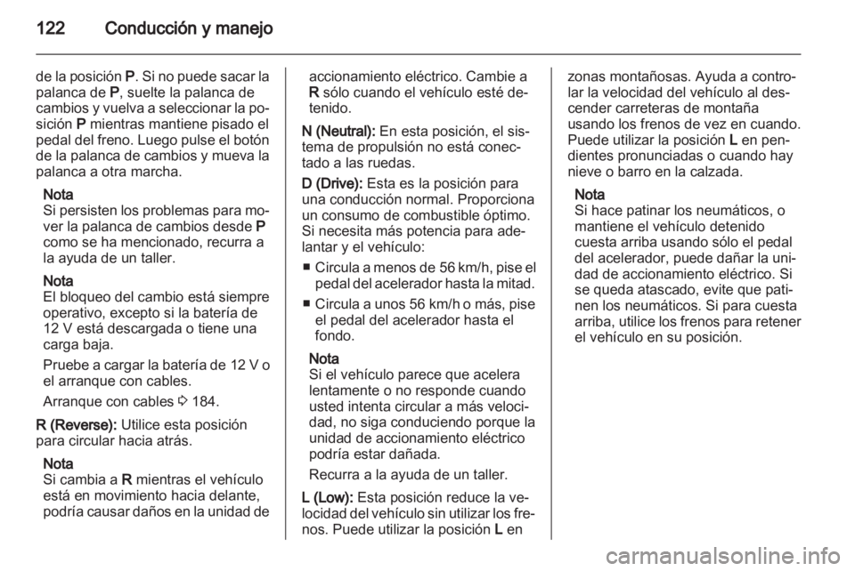 OPEL AMPERA 2013  Manual de Instrucciones (in Spanish) 