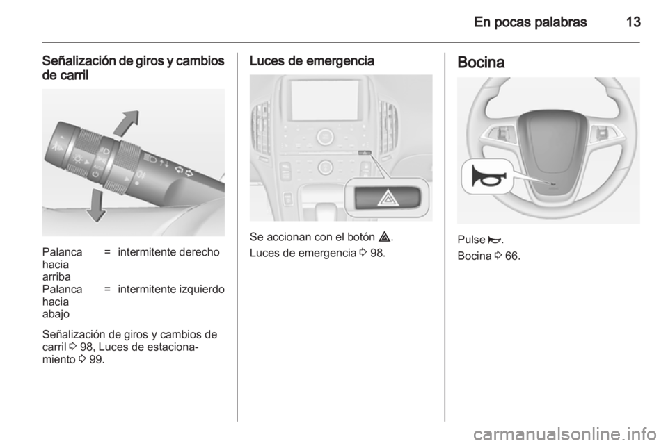 OPEL AMPERA 2013  Manual de Instrucciones (in Spanish) 