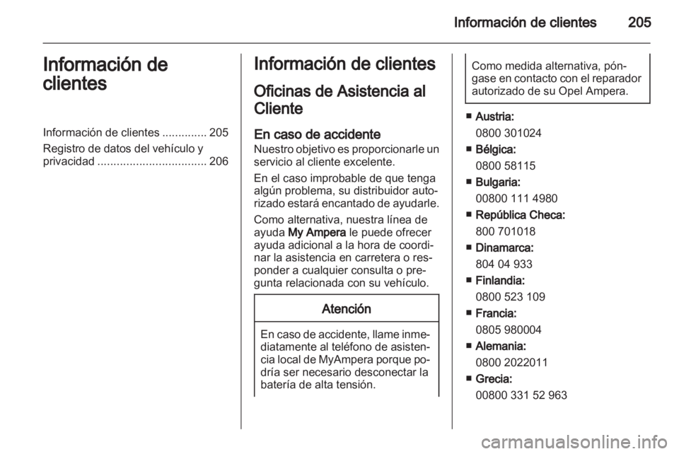 OPEL AMPERA 2013  Manual de Instrucciones (in Spanish) 