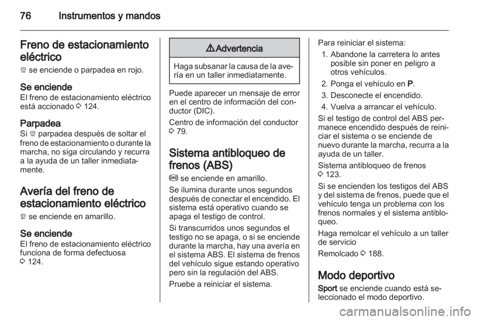 OPEL AMPERA 2013  Manual de Instrucciones (in Spanish) 