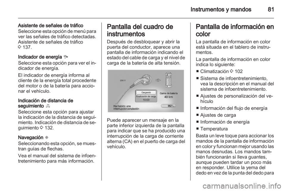 OPEL AMPERA 2013  Manual de Instrucciones (in Spanish) 