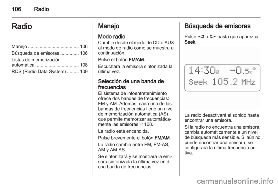 OPEL ANTARA 2012  Manual de infoentretenimiento (in Spanish) 