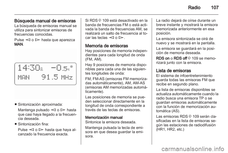 OPEL ANTARA 2012  Manual de infoentretenimiento (in Spanish) 