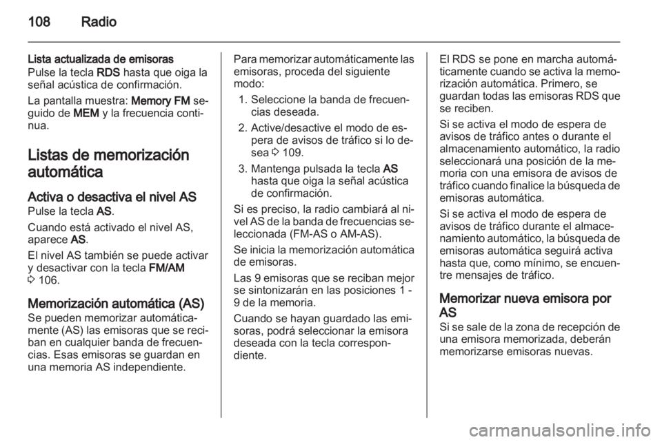 OPEL ANTARA 2012  Manual de infoentretenimiento (in Spanish) 
