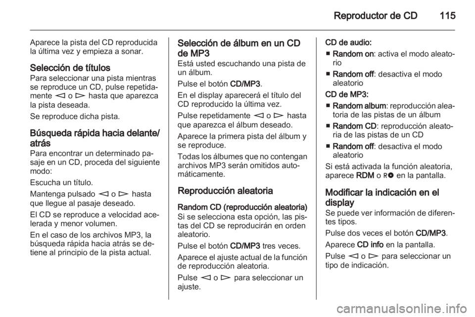 OPEL ANTARA 2012  Manual de infoentretenimiento (in Spanish) 