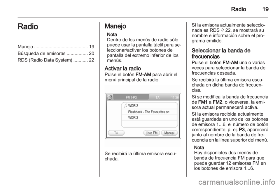 OPEL ANTARA 2012  Manual de infoentretenimiento (in Spanish) 