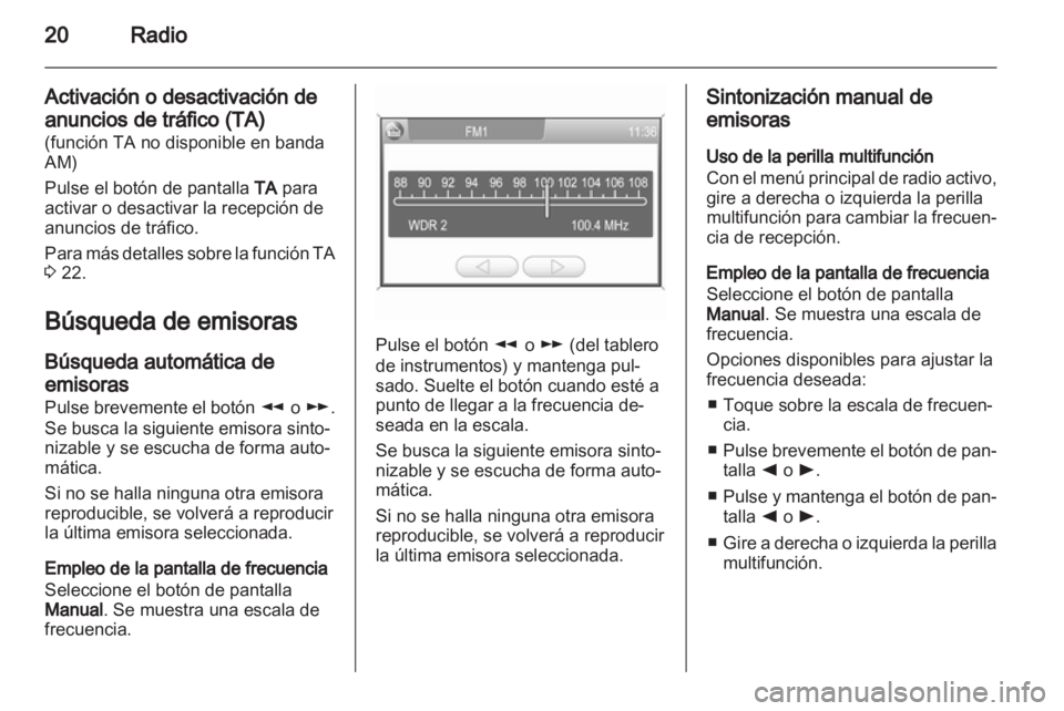 OPEL ANTARA 2012  Manual de infoentretenimiento (in Spanish) 