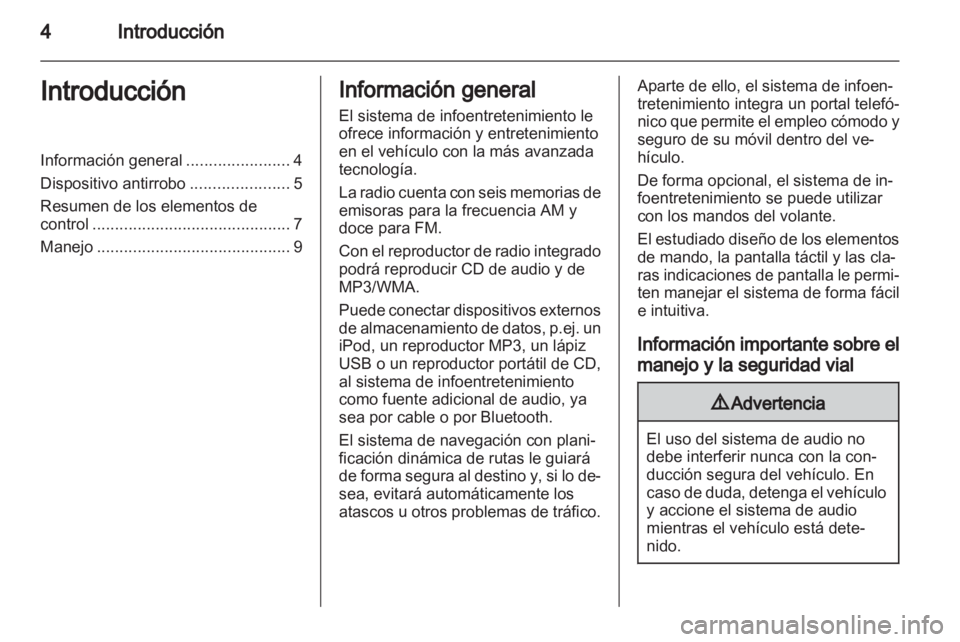OPEL ANTARA 2012  Manual de infoentretenimiento (in Spanish) 