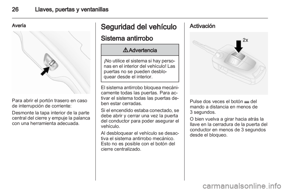 OPEL ANTARA 2012.5  Manual de Instrucciones (in Spanish) 