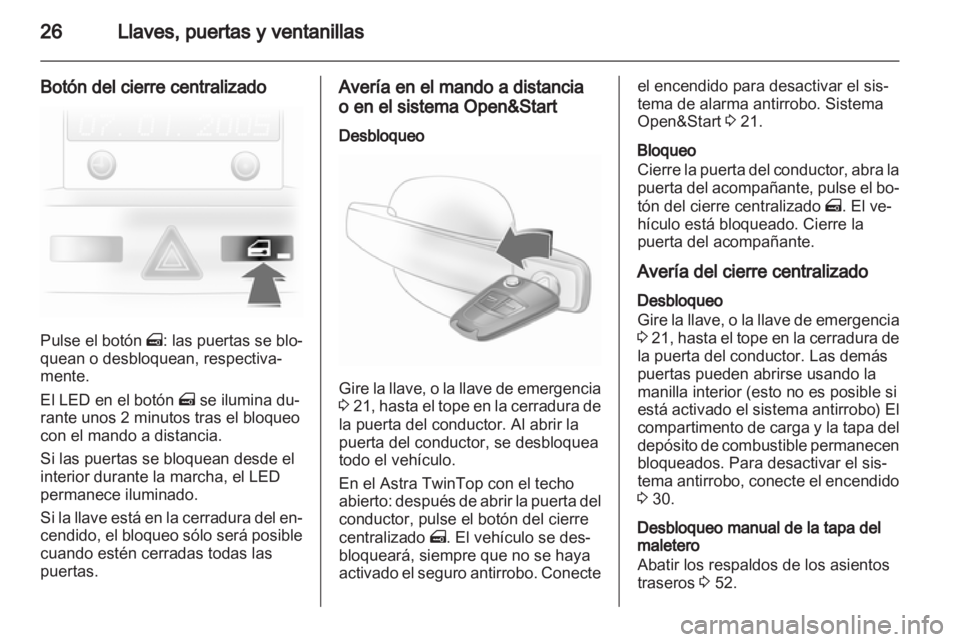 OPEL ASTRA H 2010.5  Manual de Instrucciones (in Spanish) 