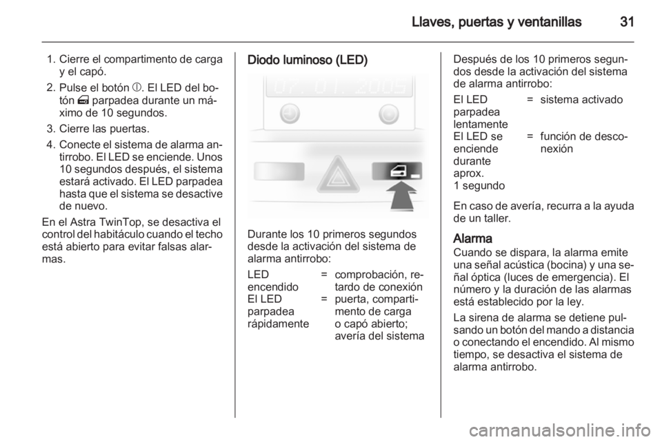 OPEL ASTRA H 2010.5  Manual de Instrucciones (in Spanish) 