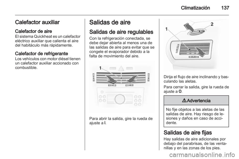 OPEL ASTRA H 2012  Manual de Instrucciones (in Spanish) 