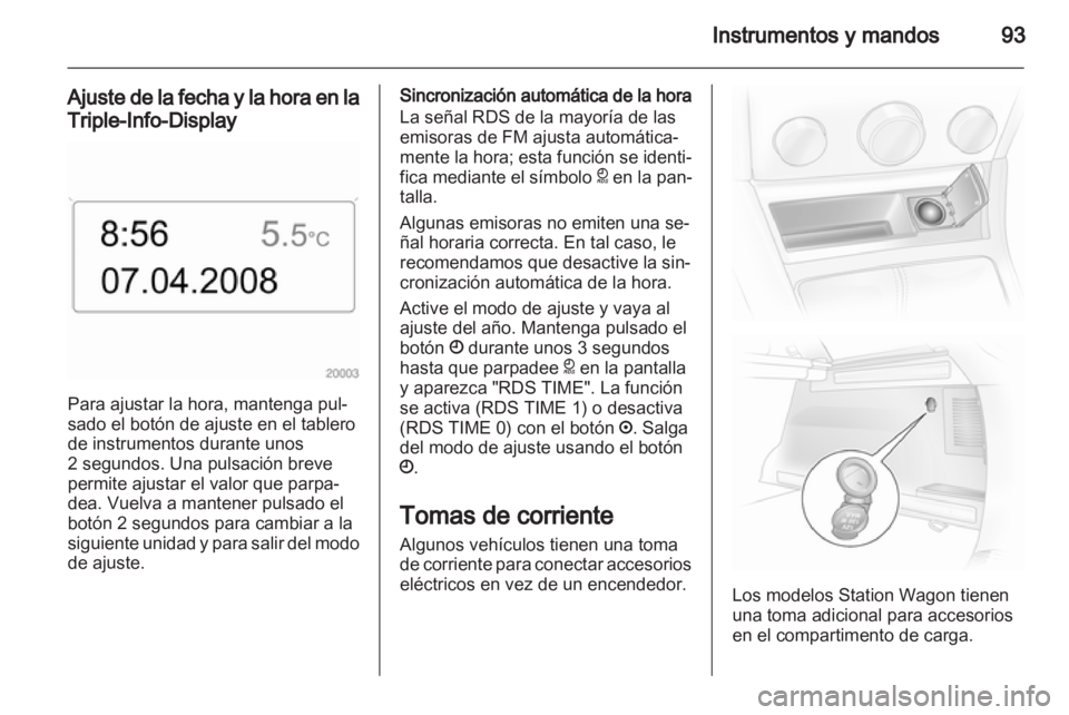 OPEL ASTRA H 2012  Manual de Instrucciones (in Spanish) 