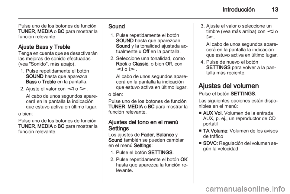 OPEL ASTRA H 2013  Manual de infoentretenimiento (in Spanish) 
