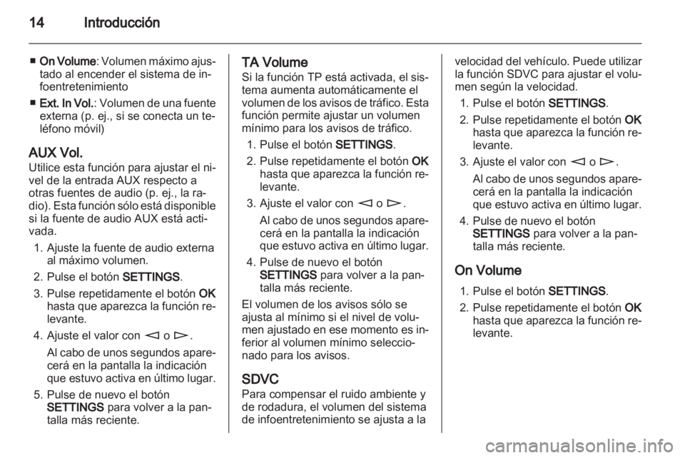 OPEL ASTRA H 2013  Manual de infoentretenimiento (in Spanish) 