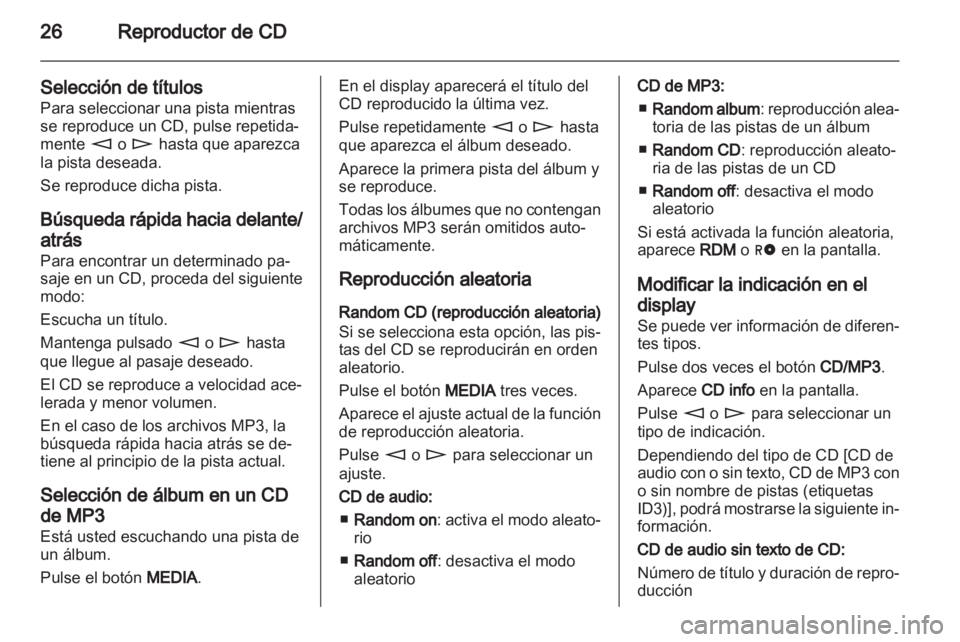 OPEL ASTRA H 2013  Manual de infoentretenimiento (in Spanish) 
