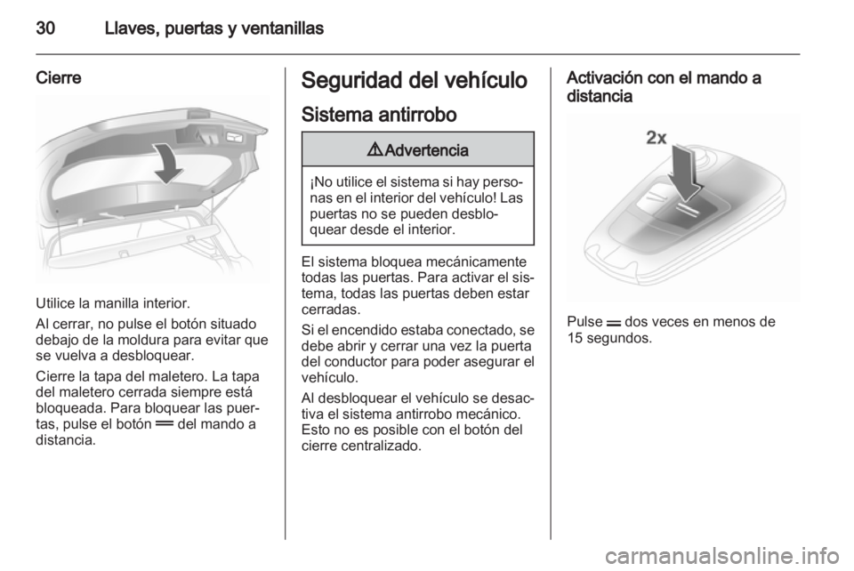 OPEL ASTRA H 2013  Manual de Instrucciones (in Spanish) 