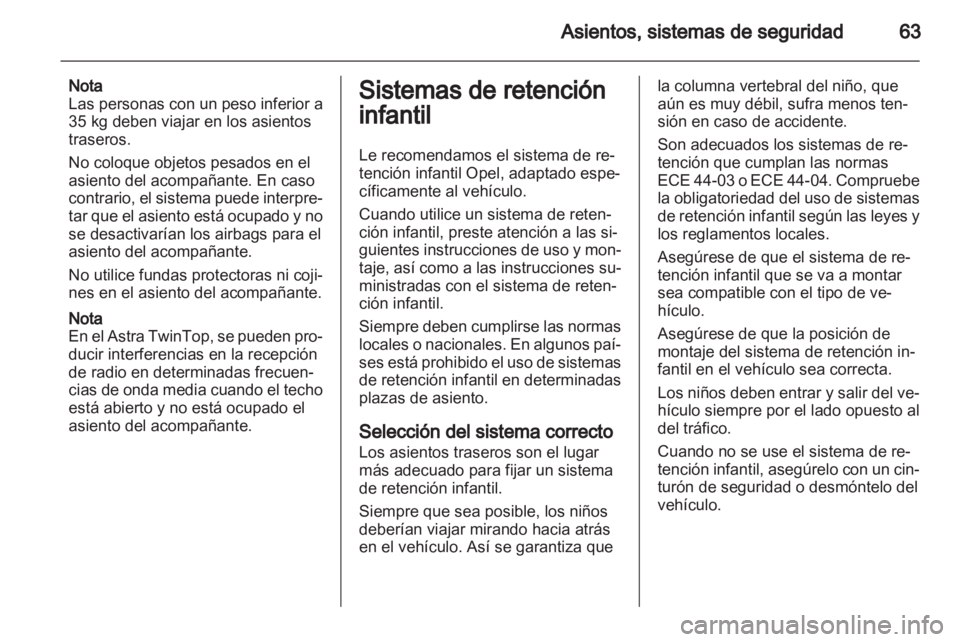OPEL ASTRA H 2013  Manual de Instrucciones (in Spanish) 