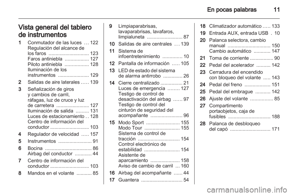 OPEL ASTRA J 2011  Manual de Instrucciones (in Spanish) 