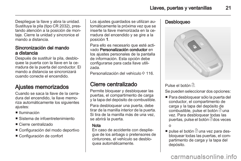 OPEL ASTRA J 2011  Manual de Instrucciones (in Spanish) 