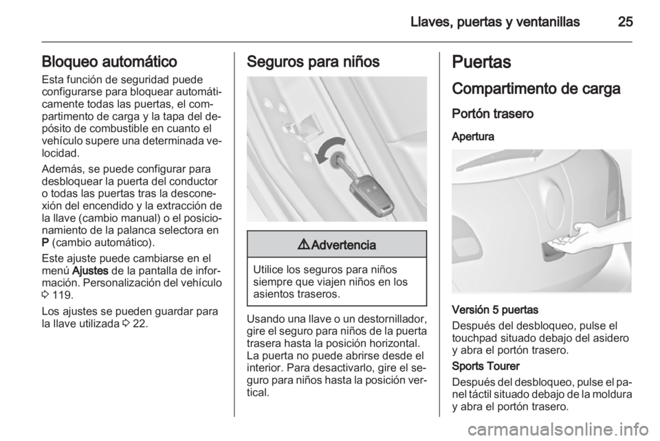 OPEL ASTRA J 2011.5  Manual de Instrucciones (in Spanish) 
