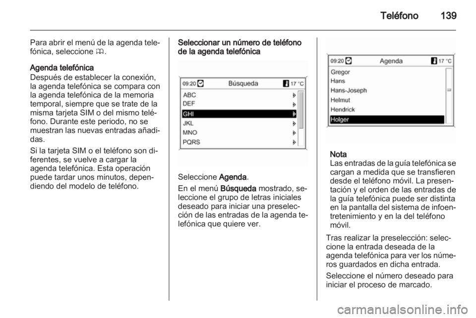 OPEL ASTRA J 2013  Manual de infoentretenimiento (in Spanish) 