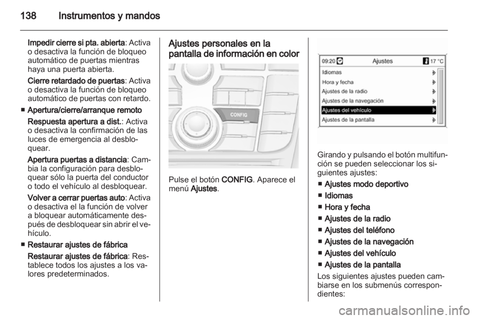 OPEL ASTRA J 2013  Manual de Instrucciones (in Spanish) 